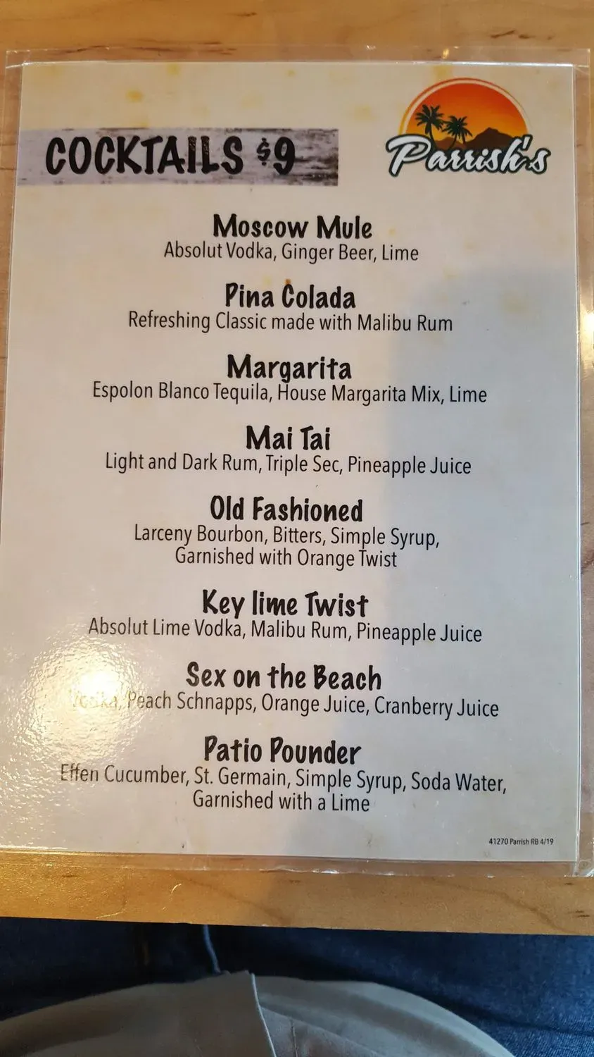 Menu 5