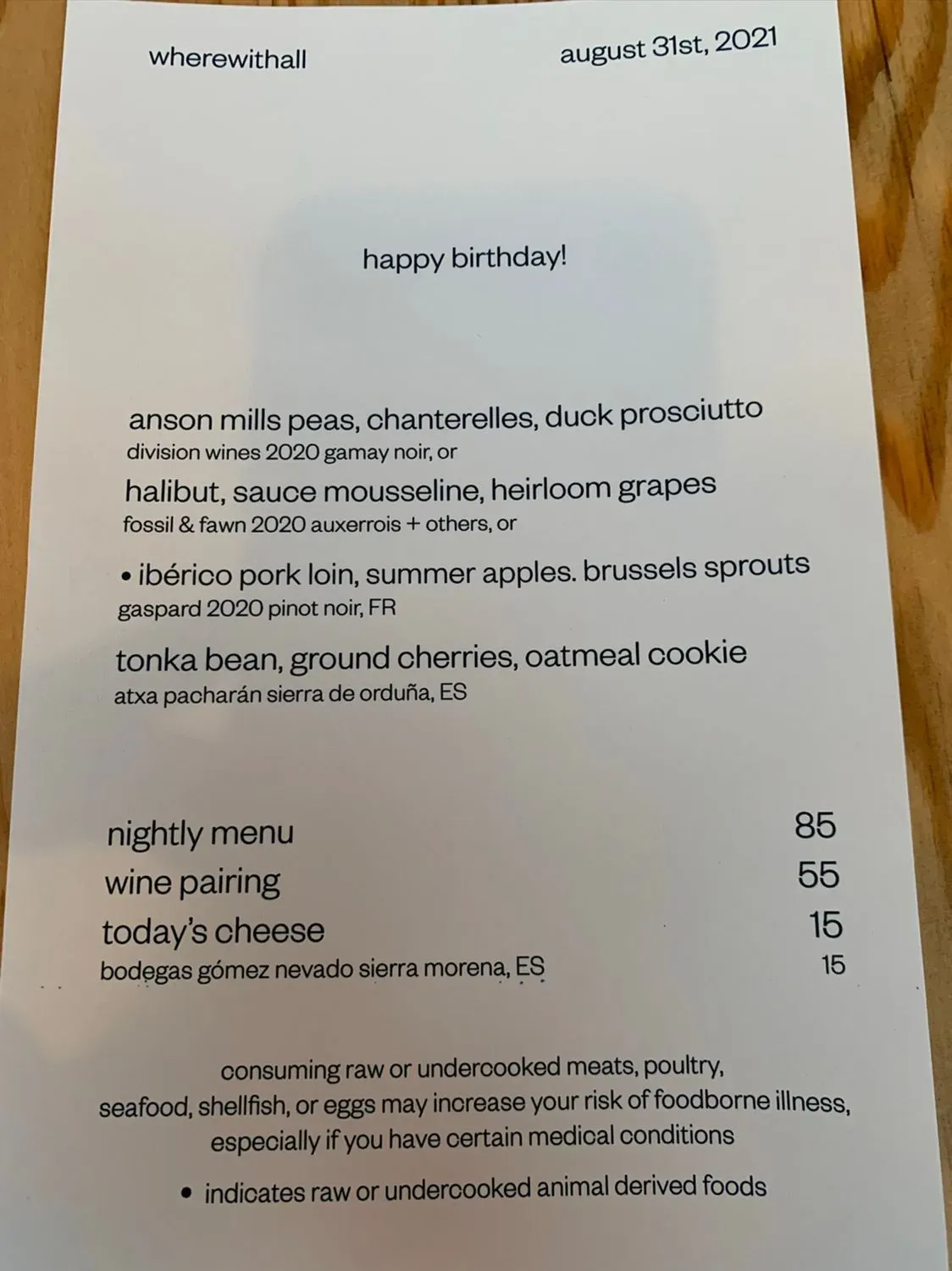 Menu 6