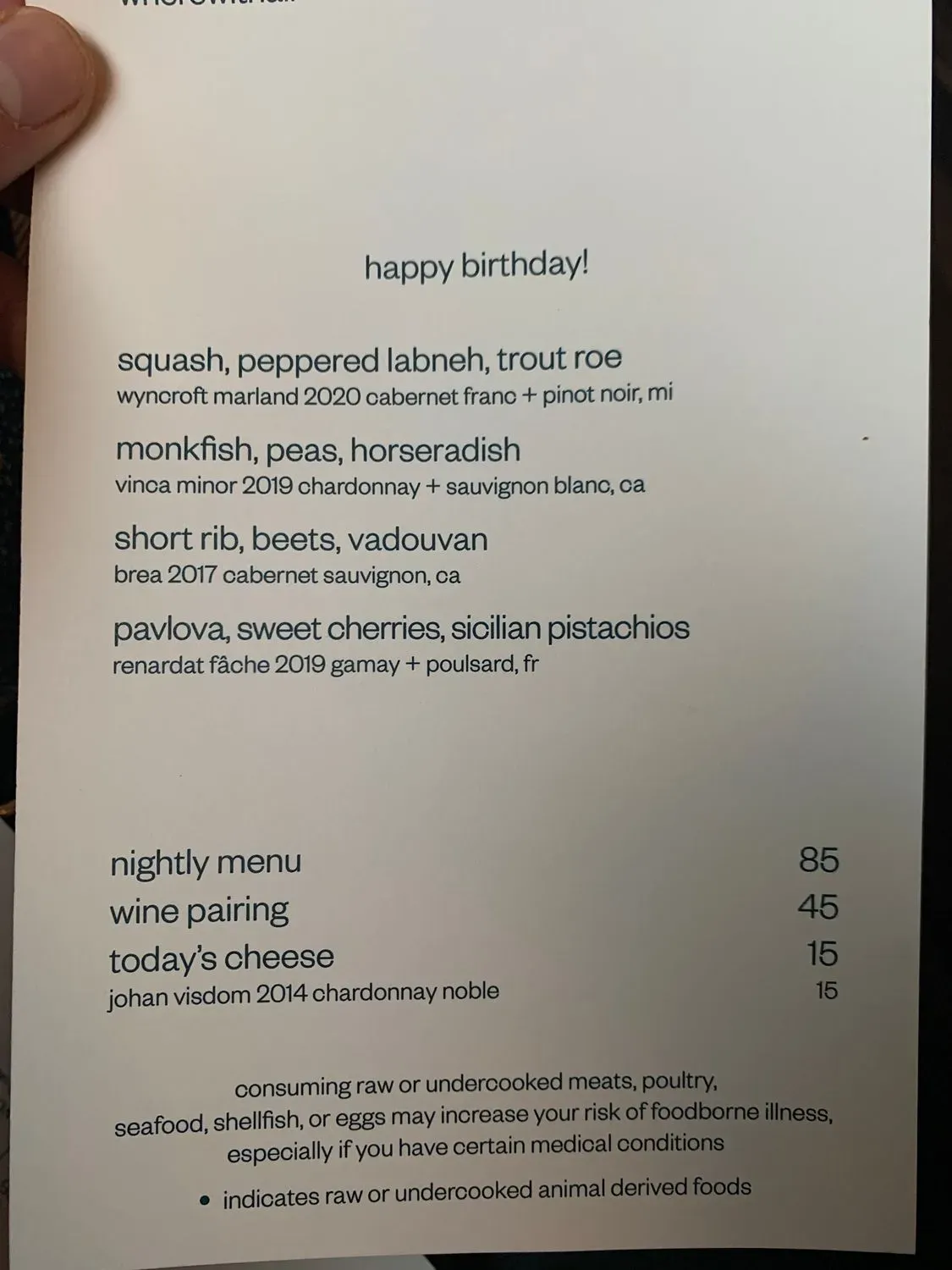 Menu 1