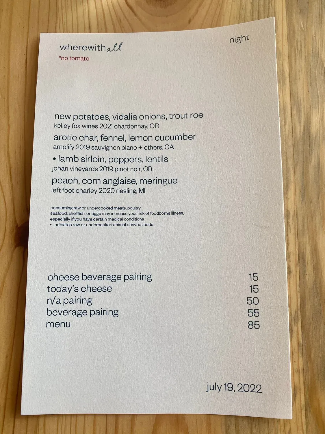 Menu 5