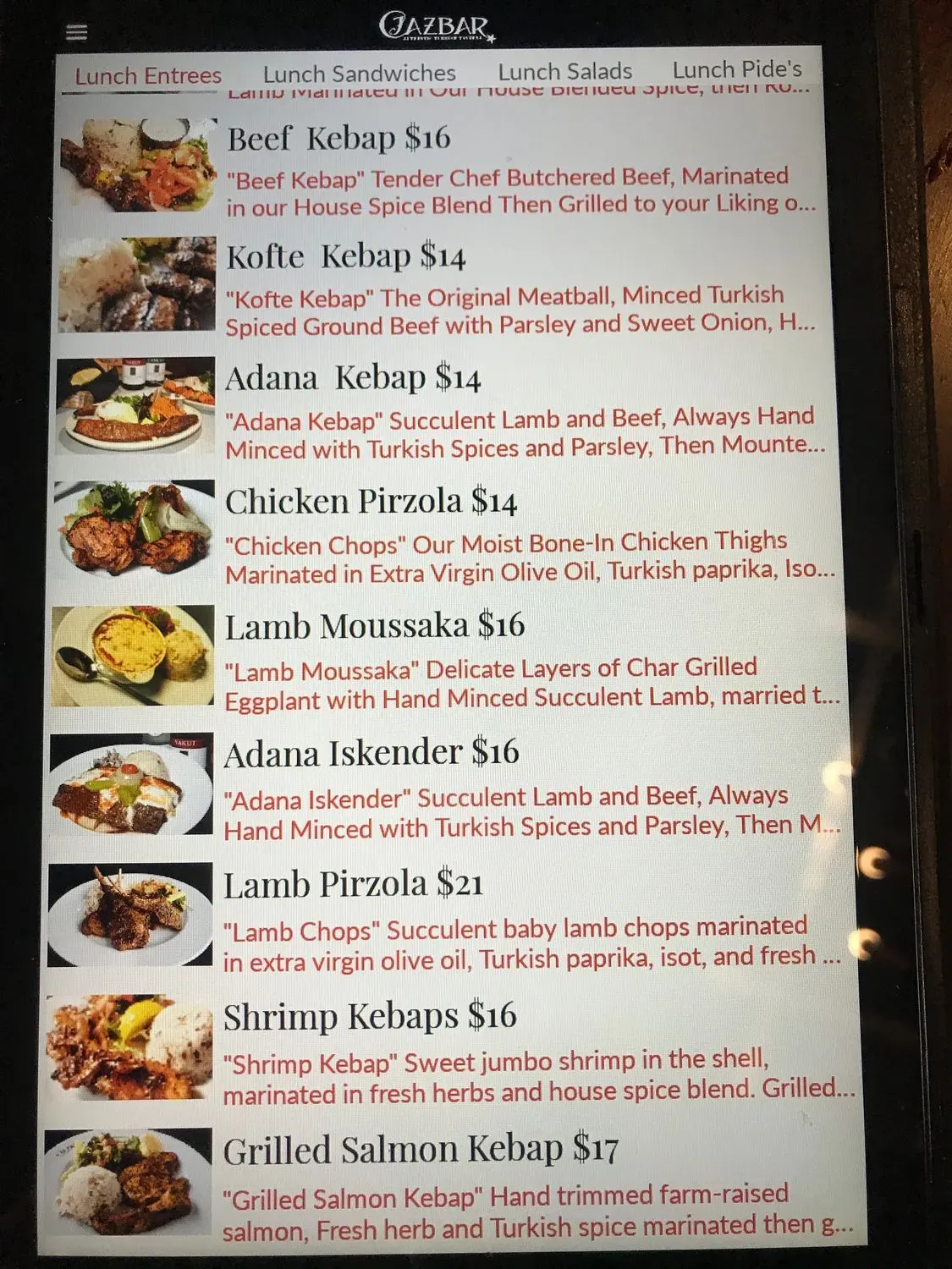 Menu 1