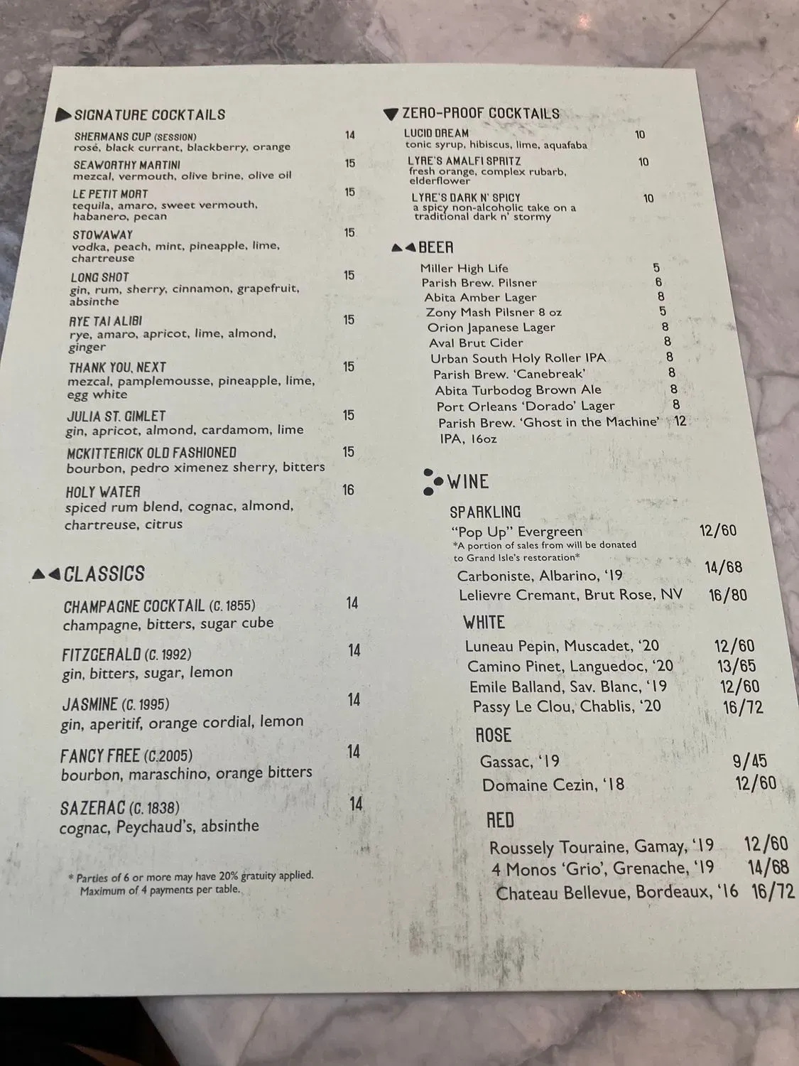 Menu 6