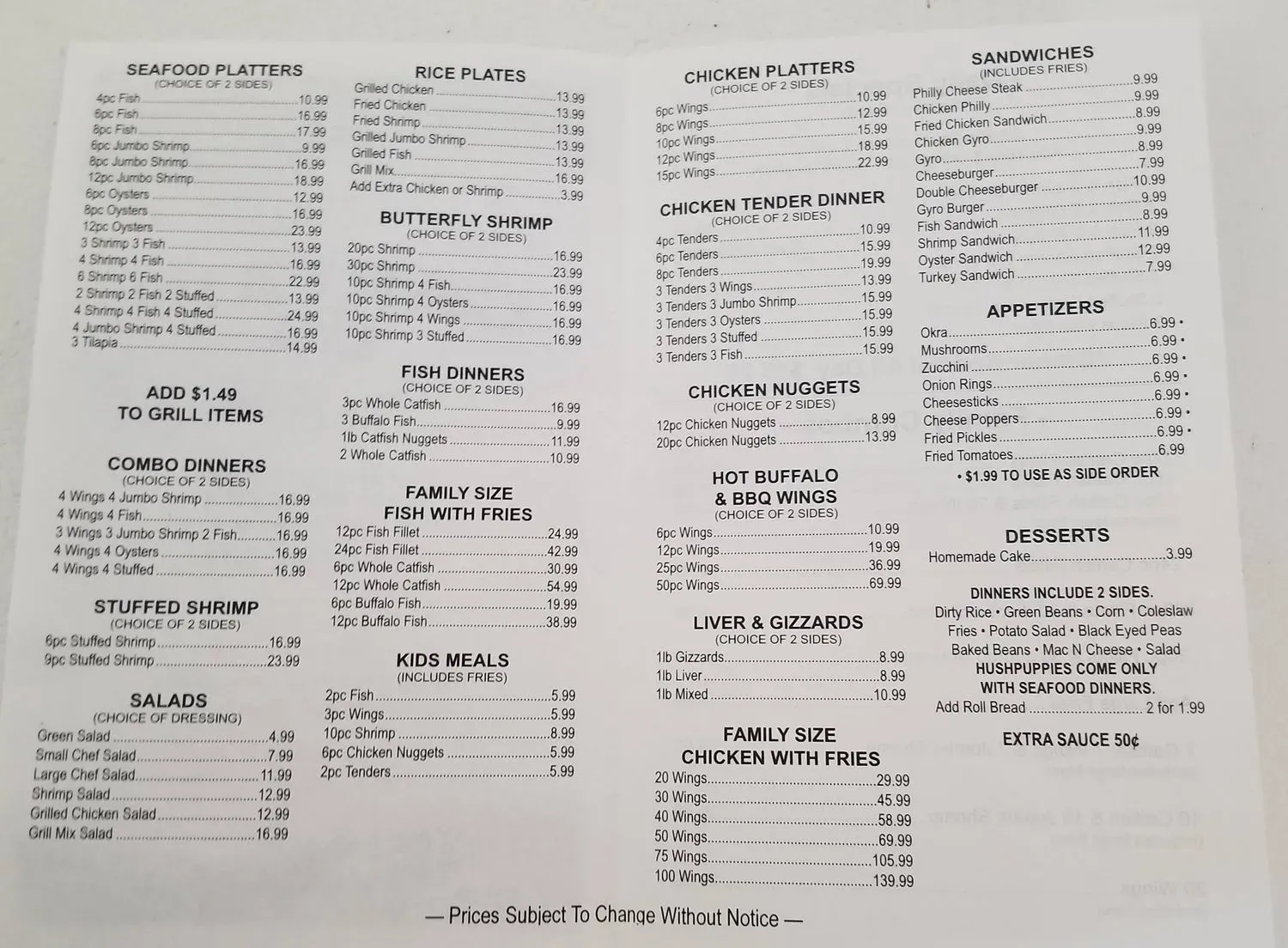 Menu 1