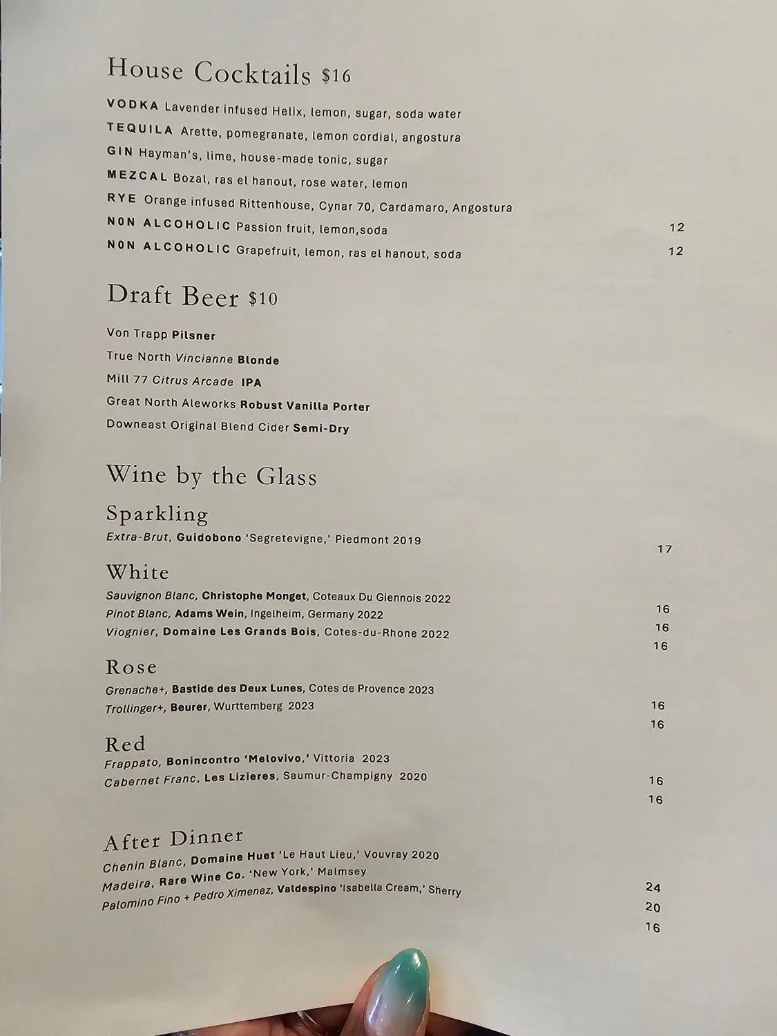 Menu 1