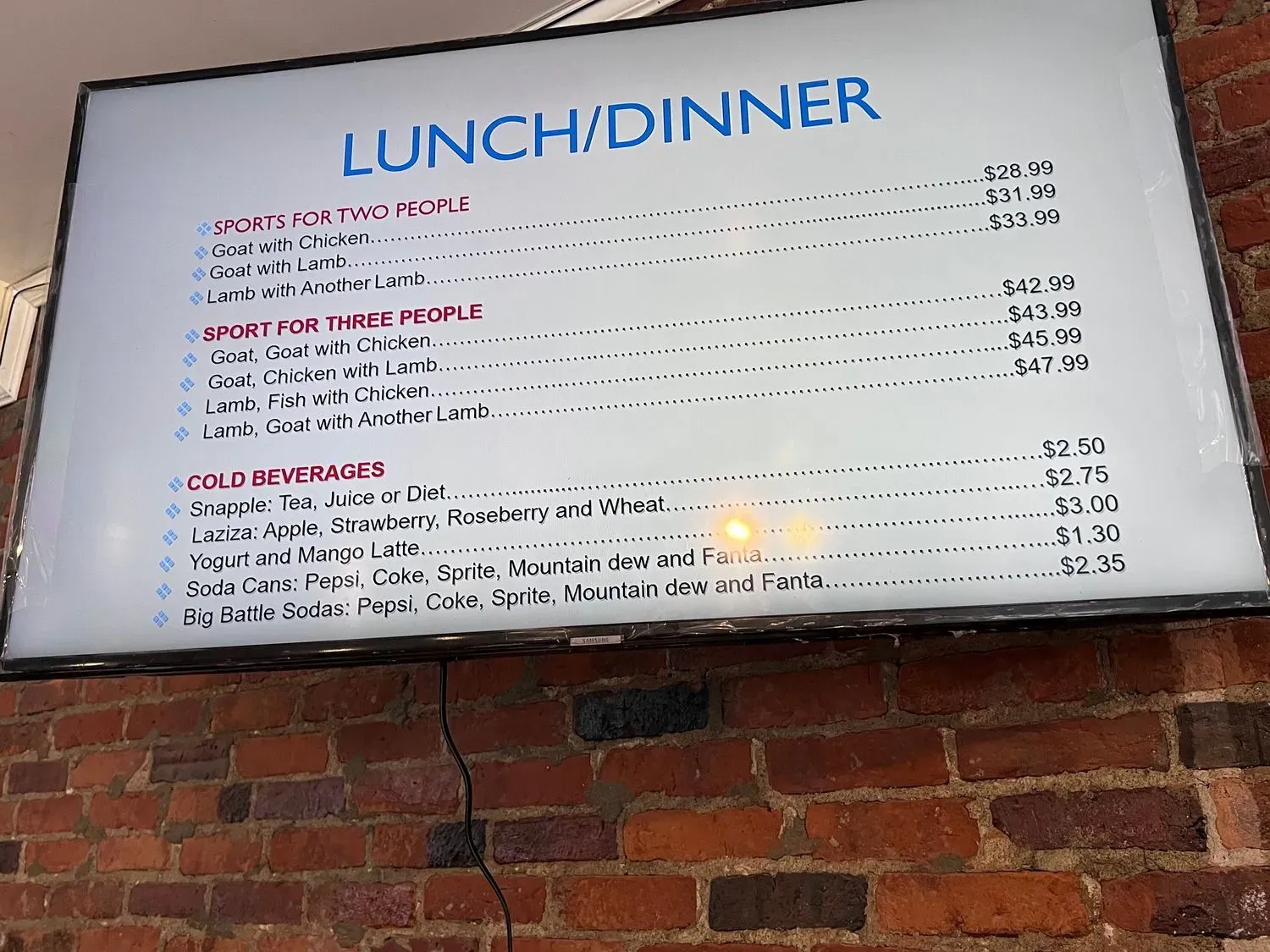 Menu 1