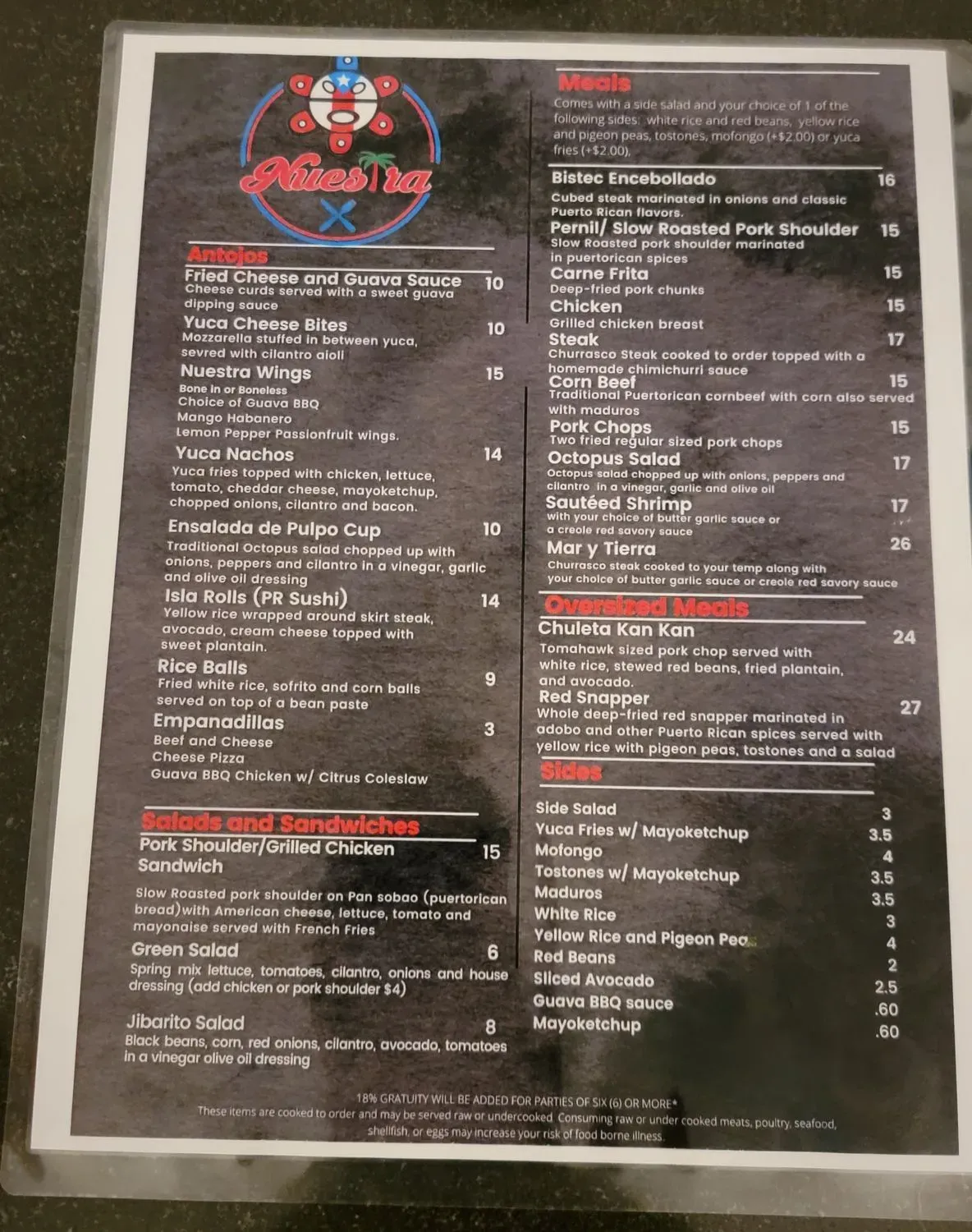 Menu 5