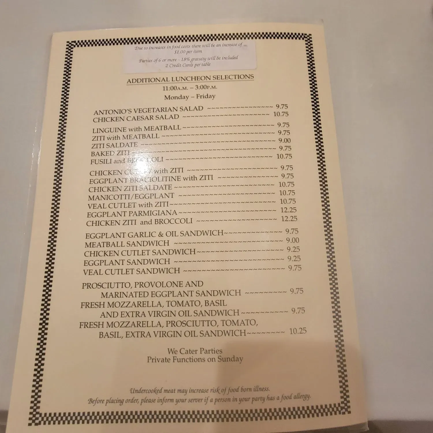 Menu 1