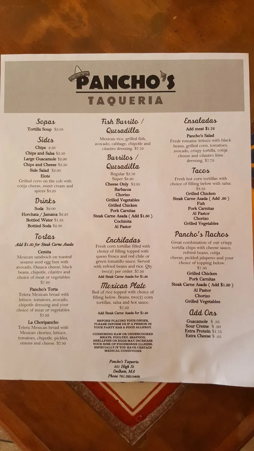 Menu 1