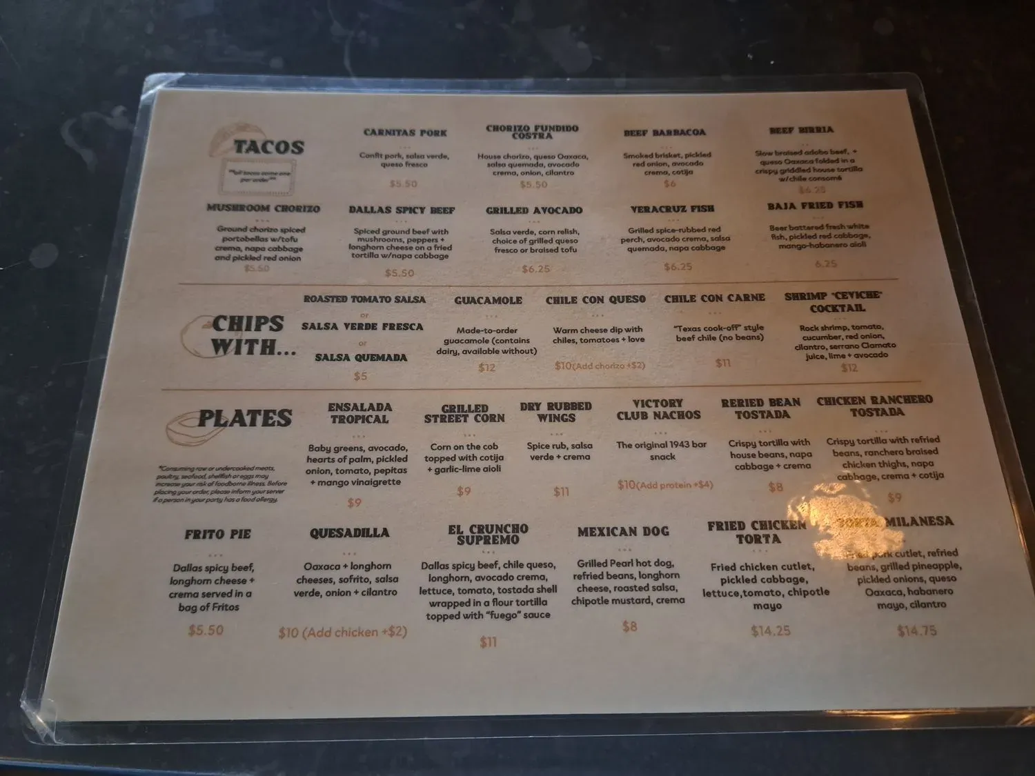 Menu 1