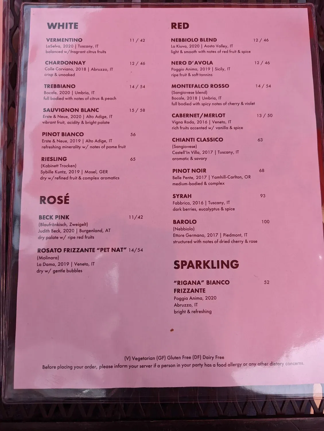 Menu 1