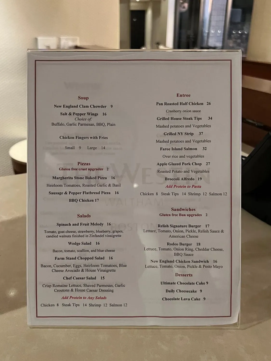 Menu 1