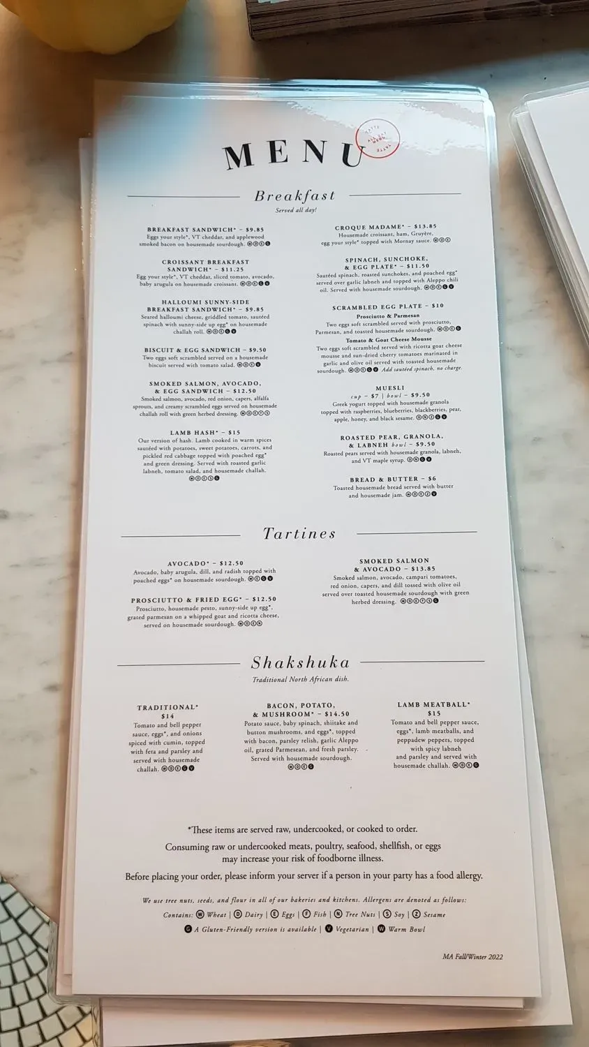 Menu 1