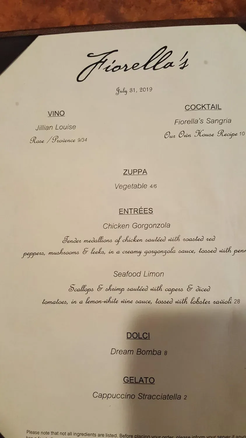 Menu 5