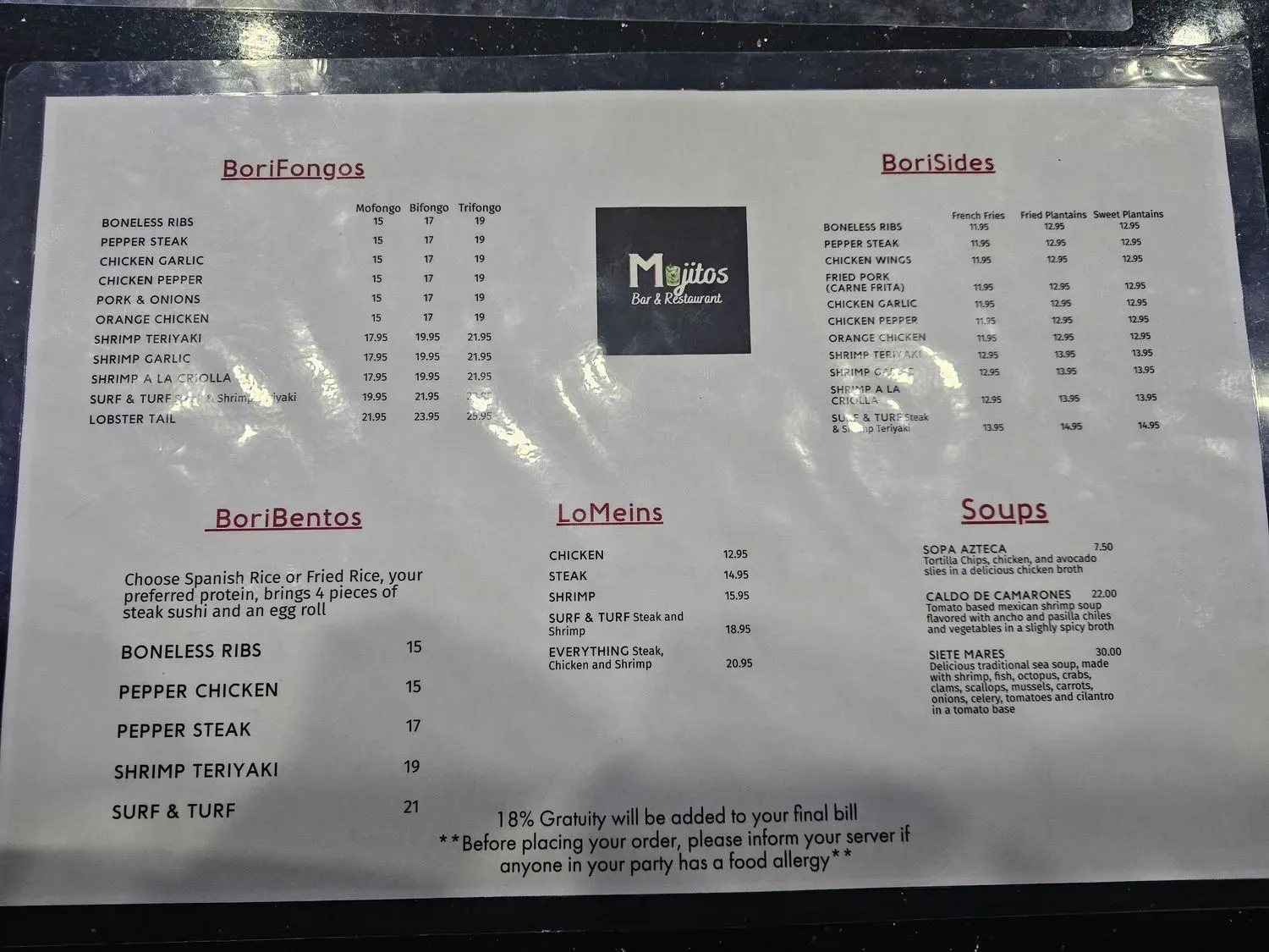 Menu 1