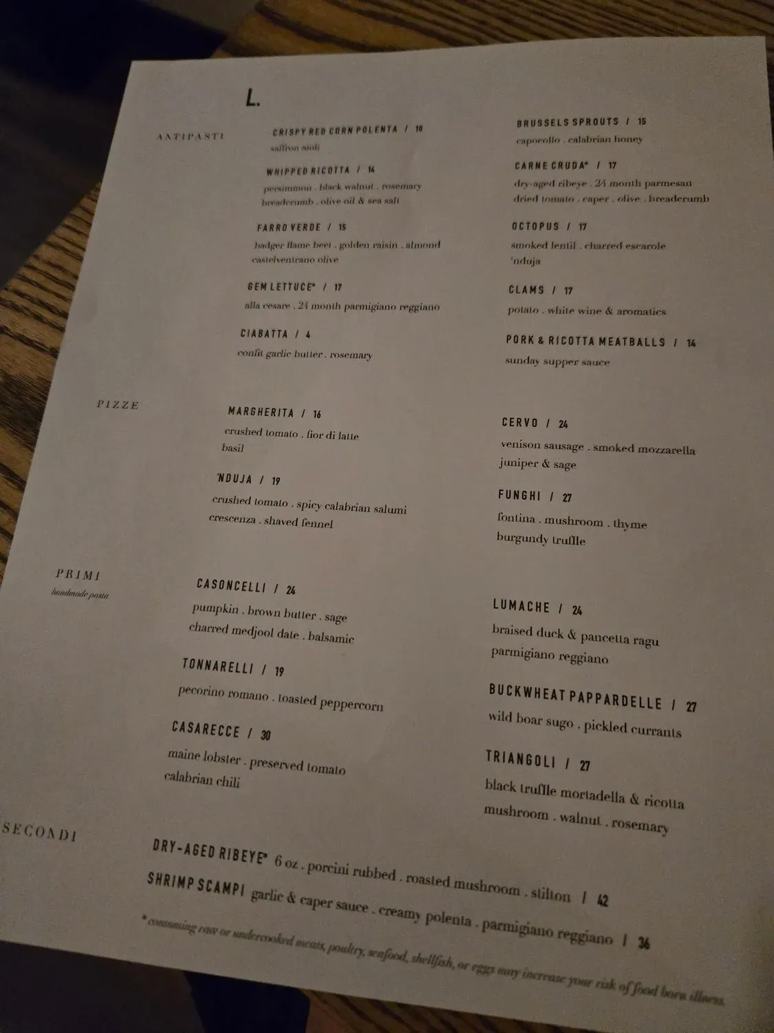 Menu 1