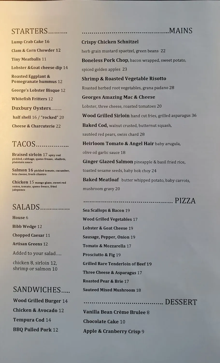 Menu 1