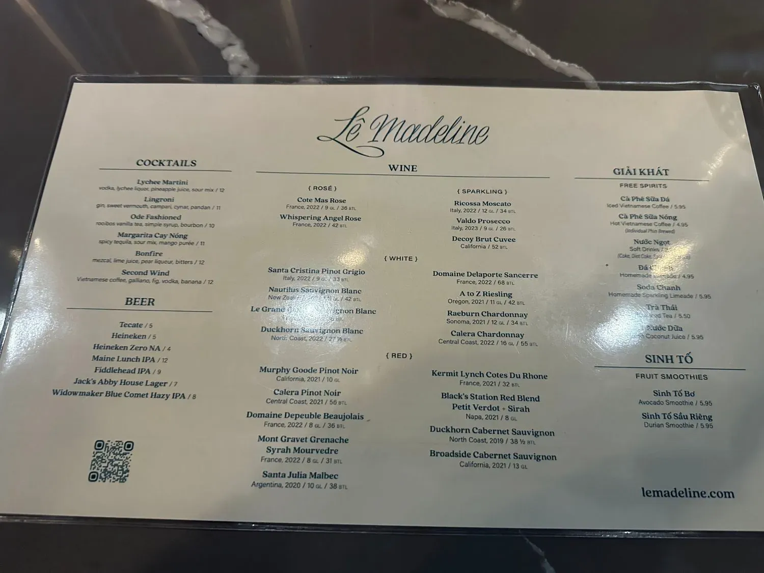 Menu 1