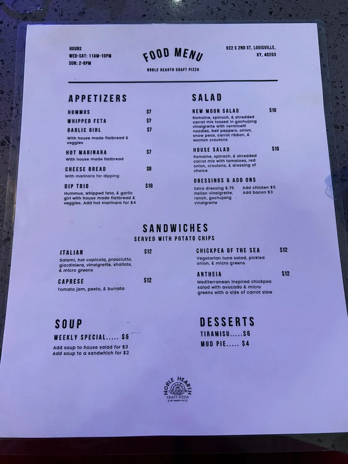 Menu 5