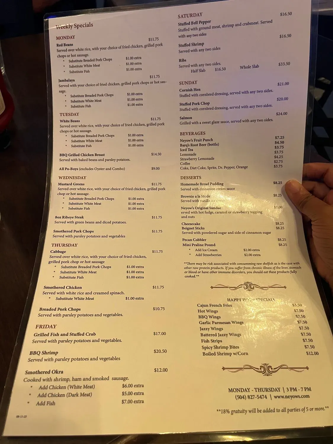 Menu 4