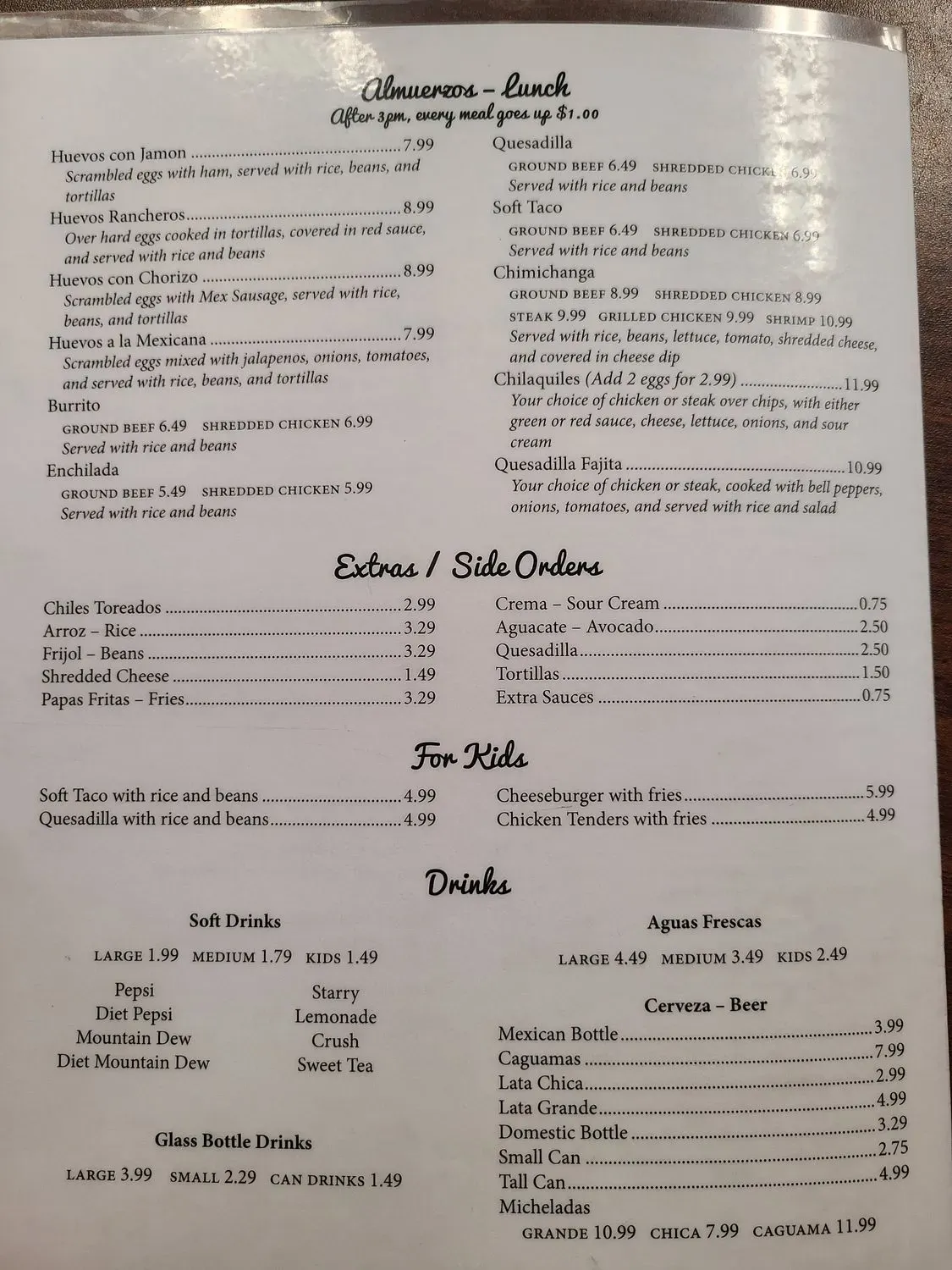 Menu 1