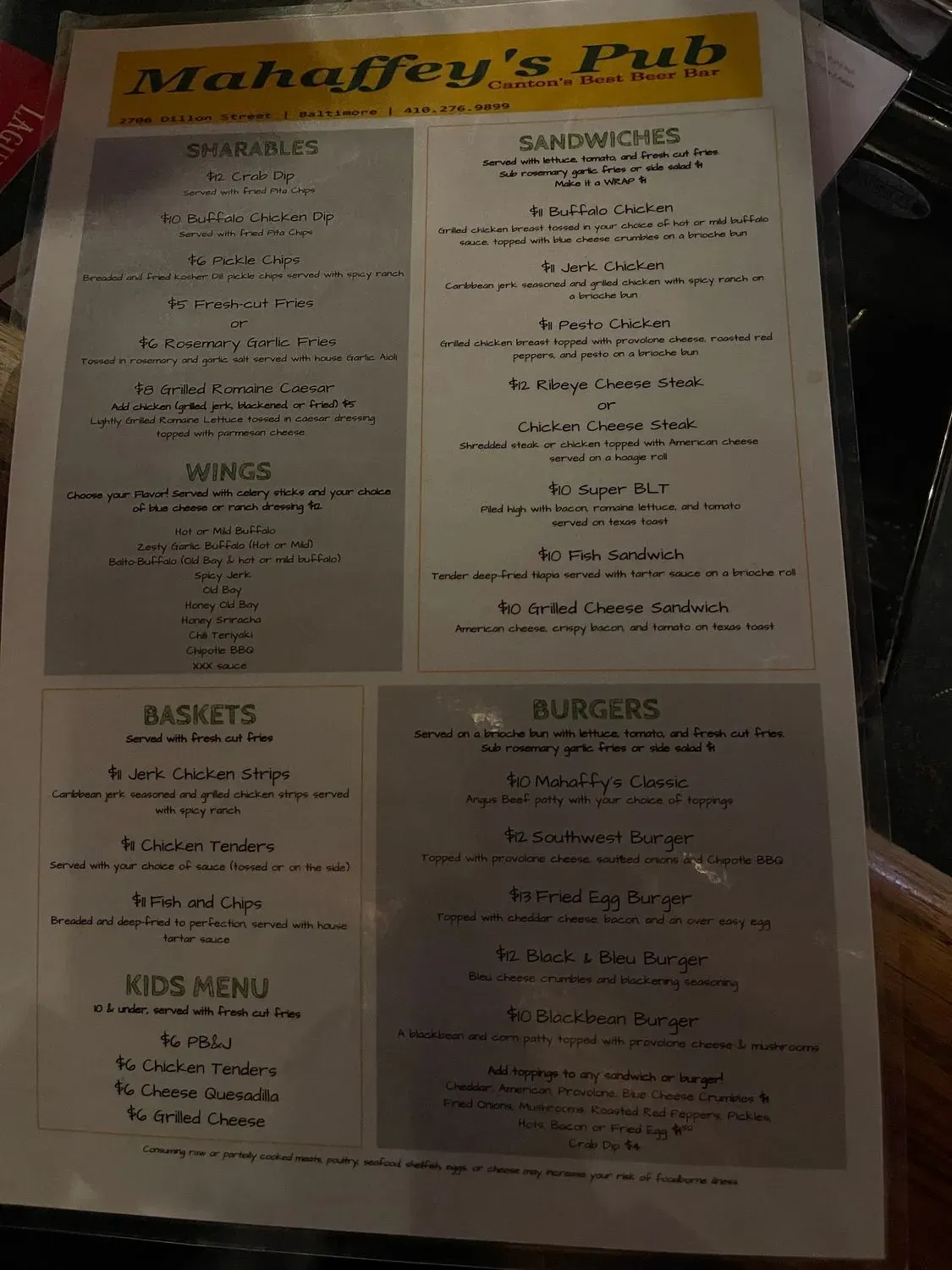 Menu 5