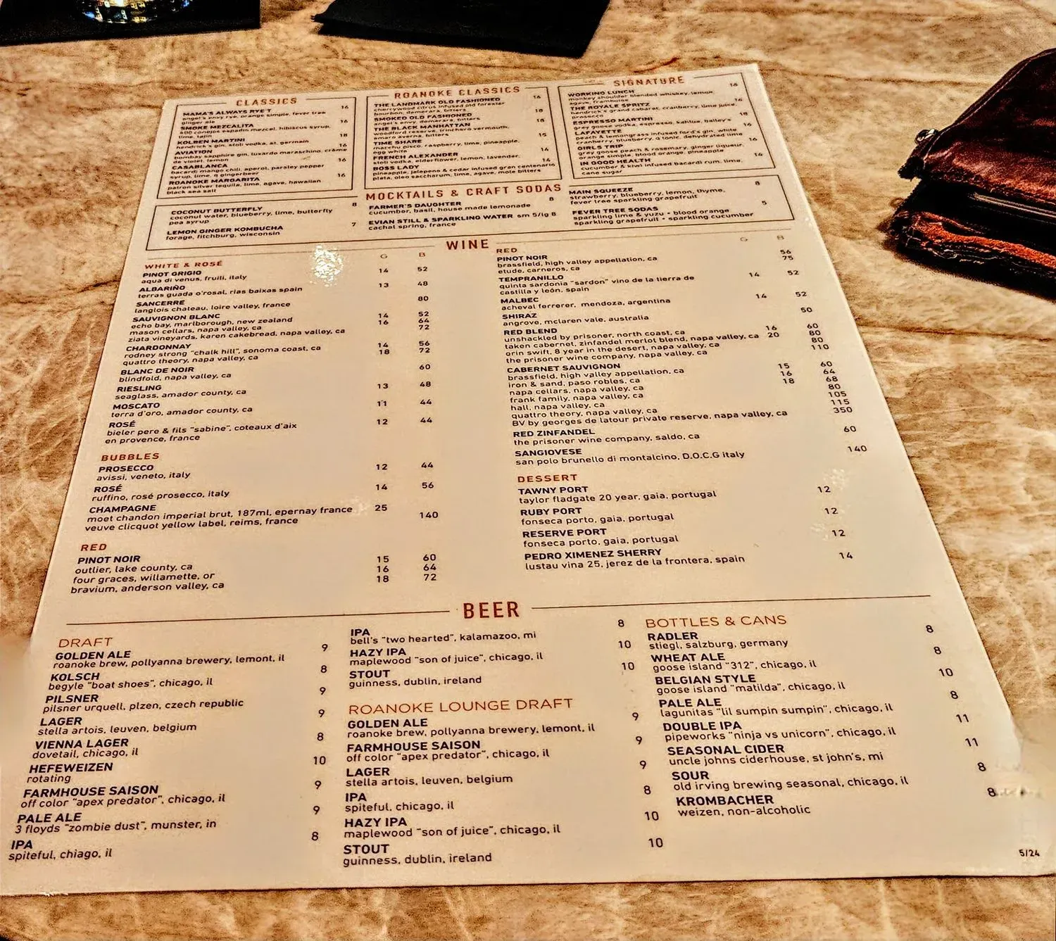 Menu 5