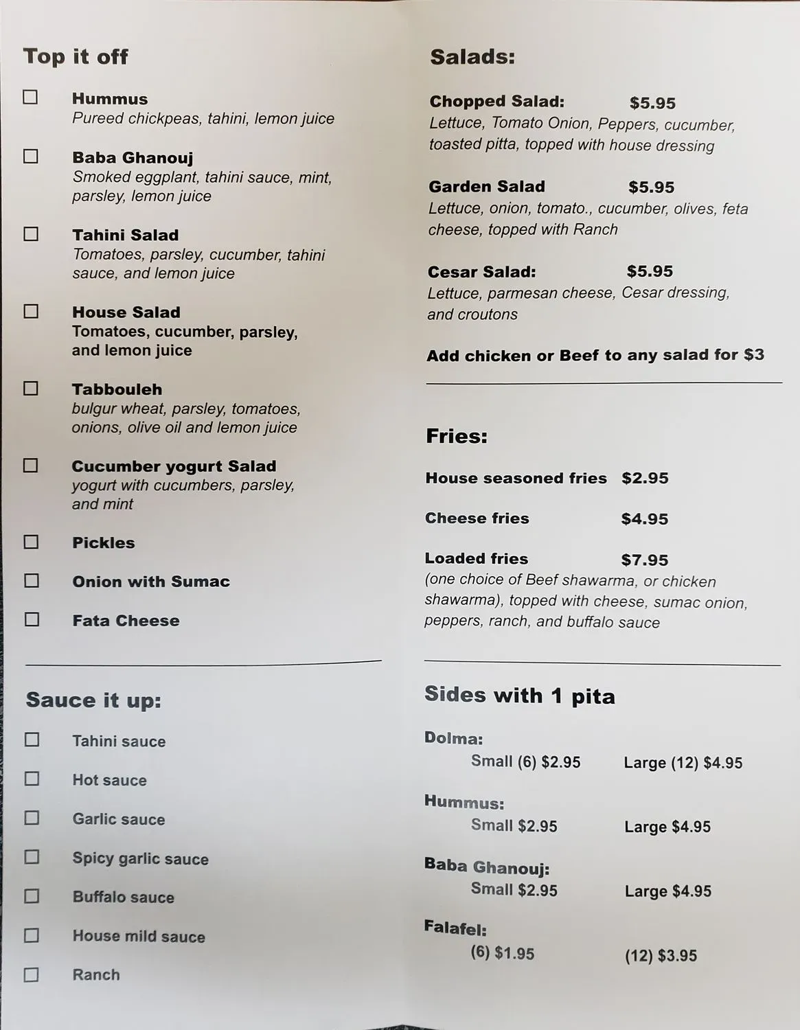 Menu 1