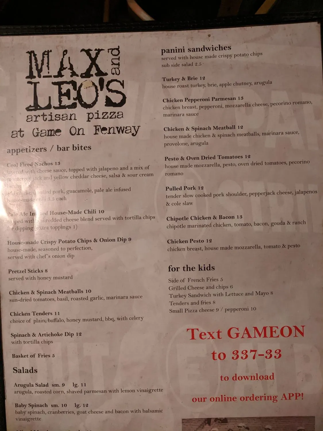 Menu 1