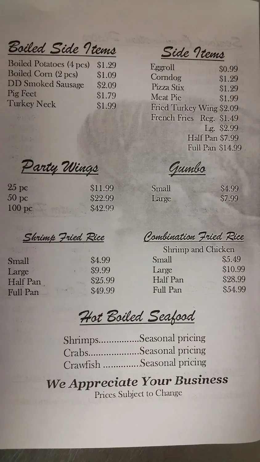 Menu 5