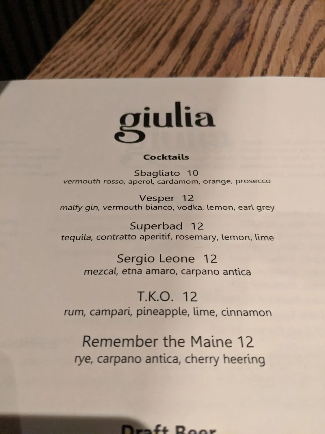 Menu 5