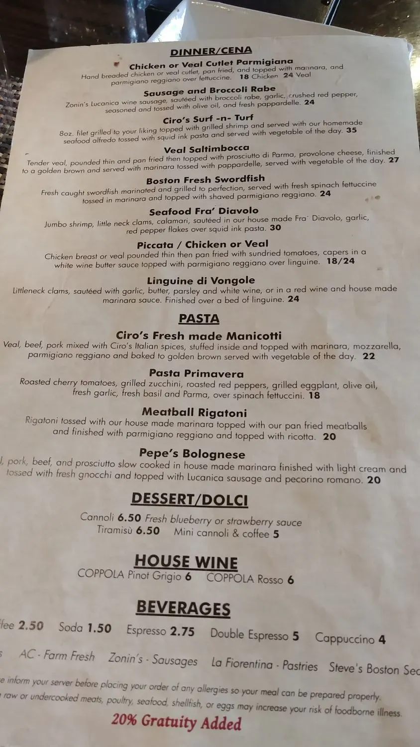 Menu 5