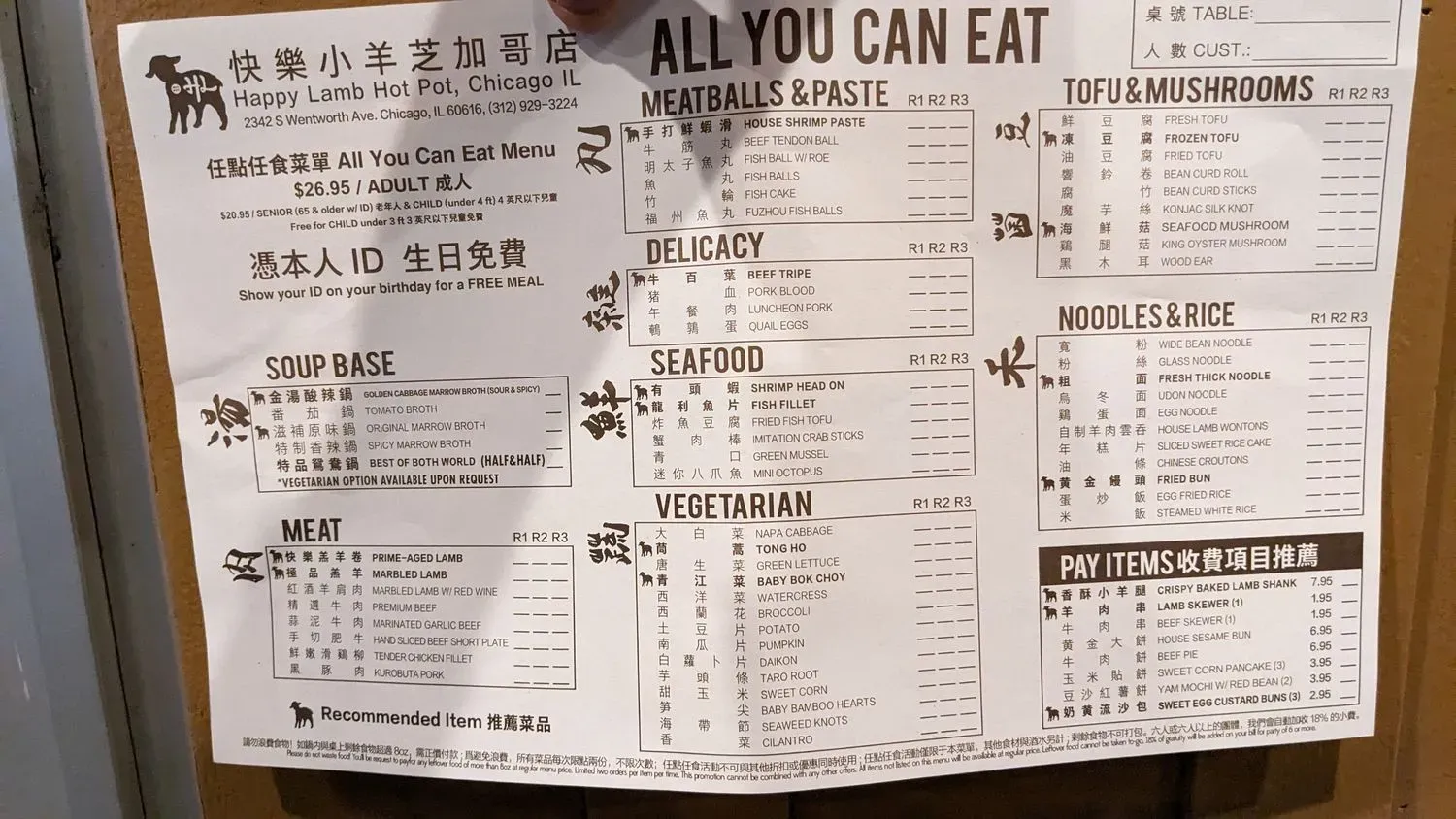 Menu 6