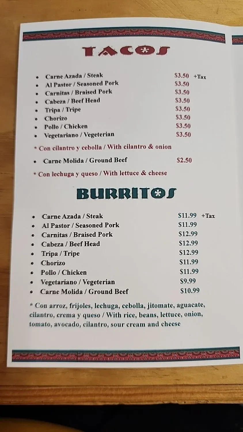 Menu 1