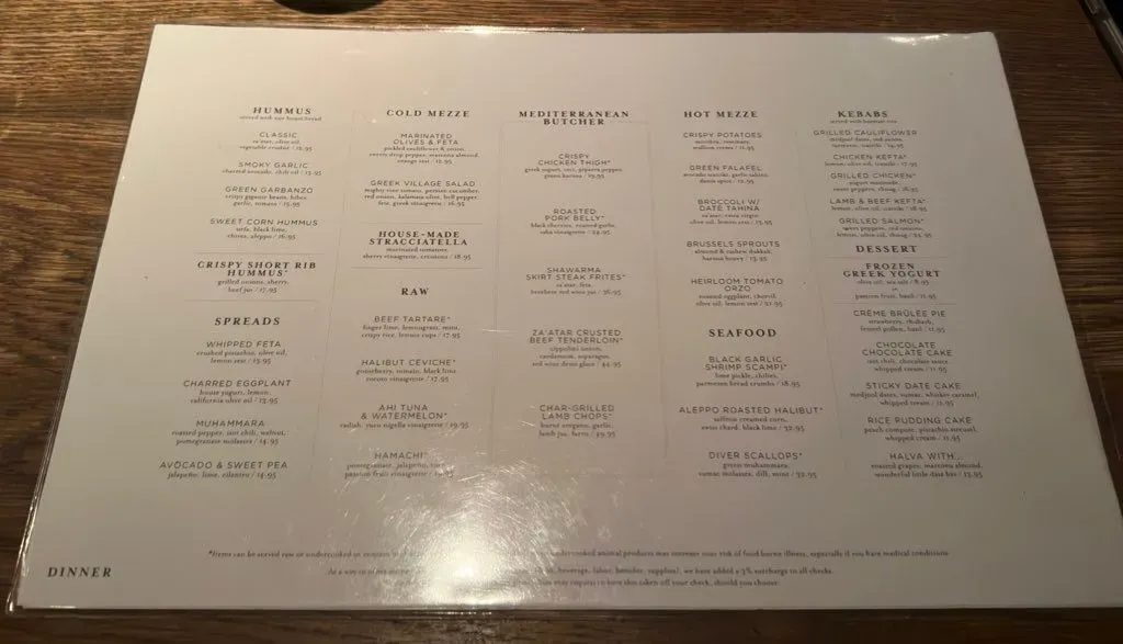 Menu 5