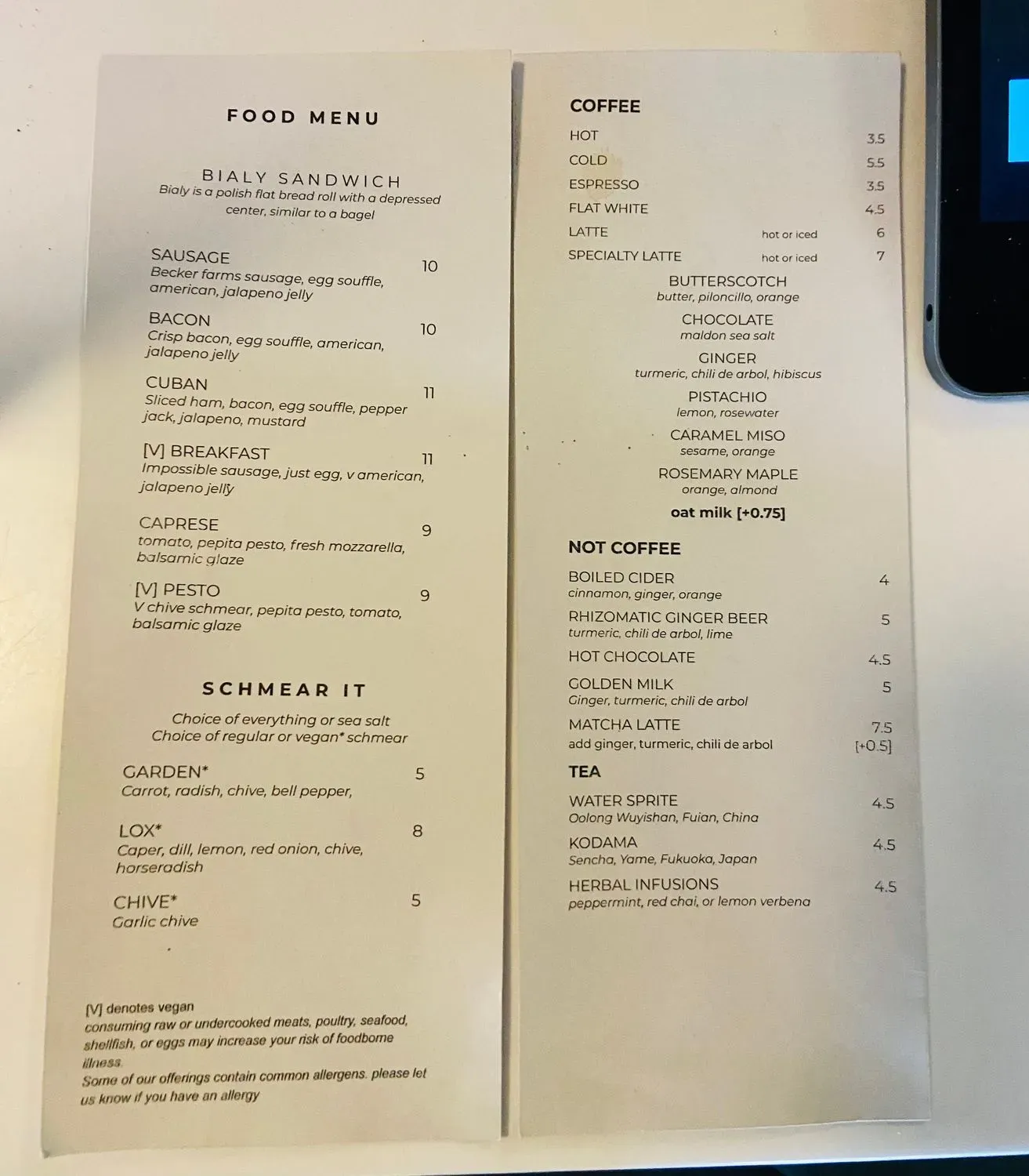 Menu 1