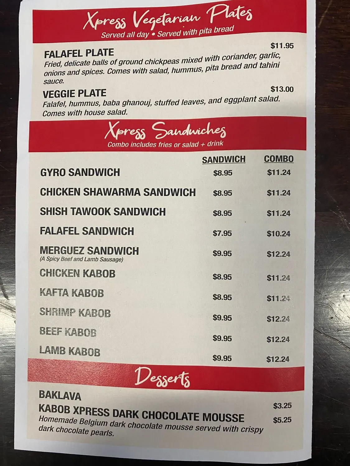 Menu 1