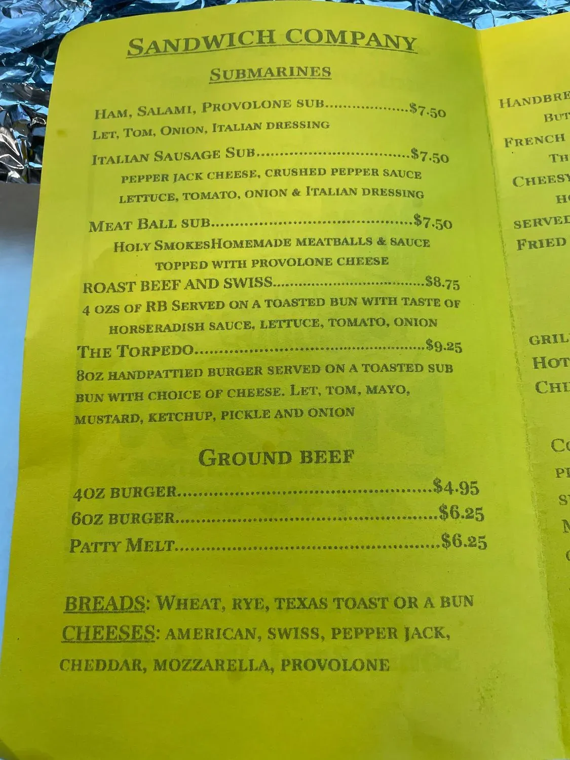 Menu 3