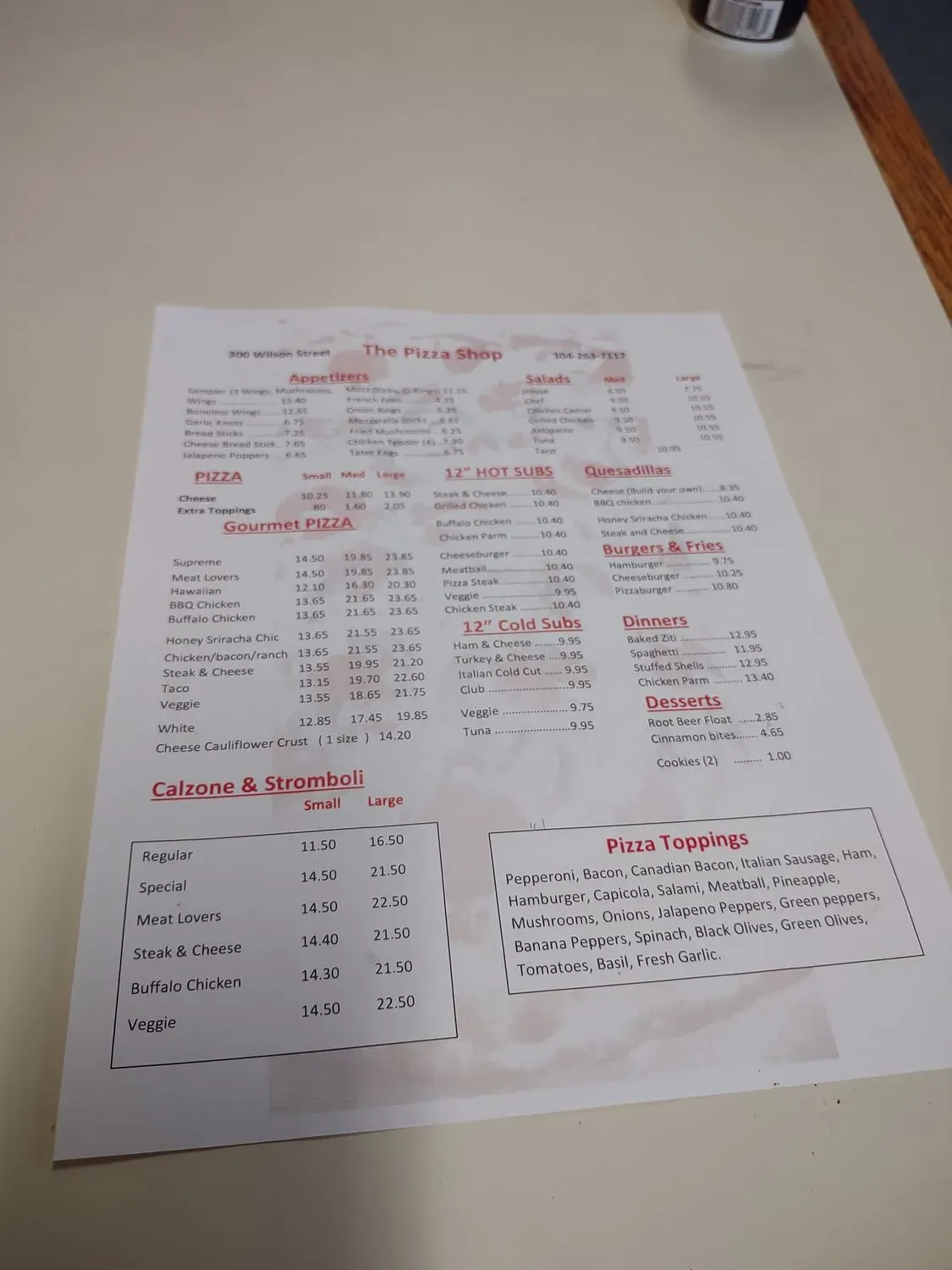 Menu 1