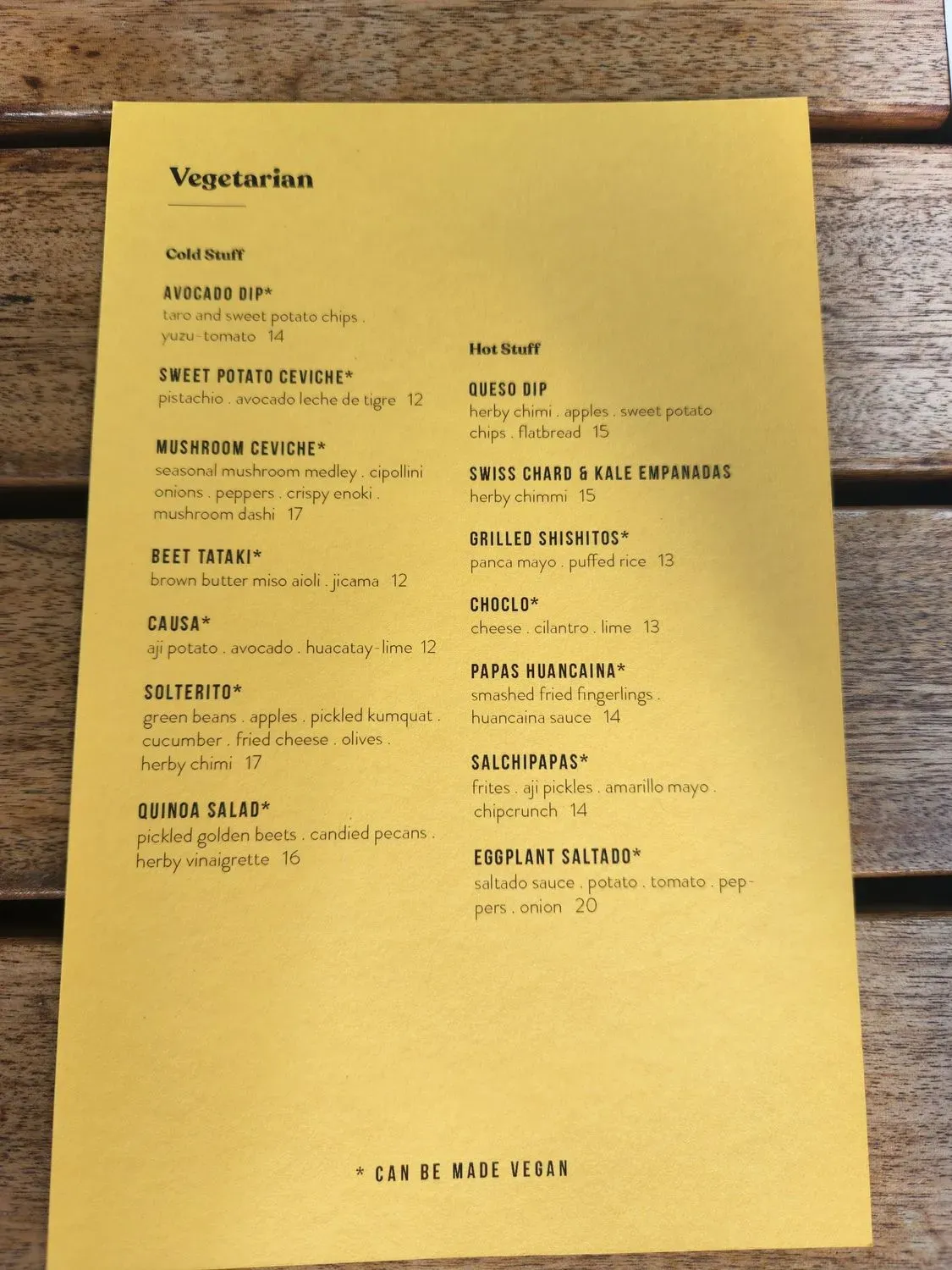 Menu 5