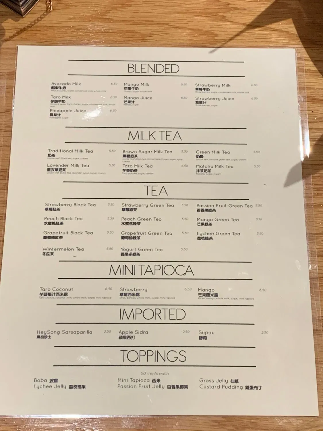 Menu 1