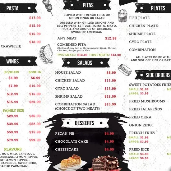 Rouge Po Boys & More Menu Baton Rouge, LA Checkle