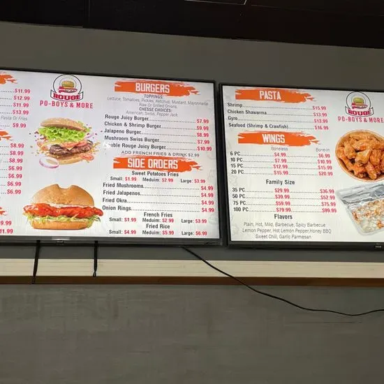 Rouge Po Boys & More Menu Baton Rouge, LA Checkle
