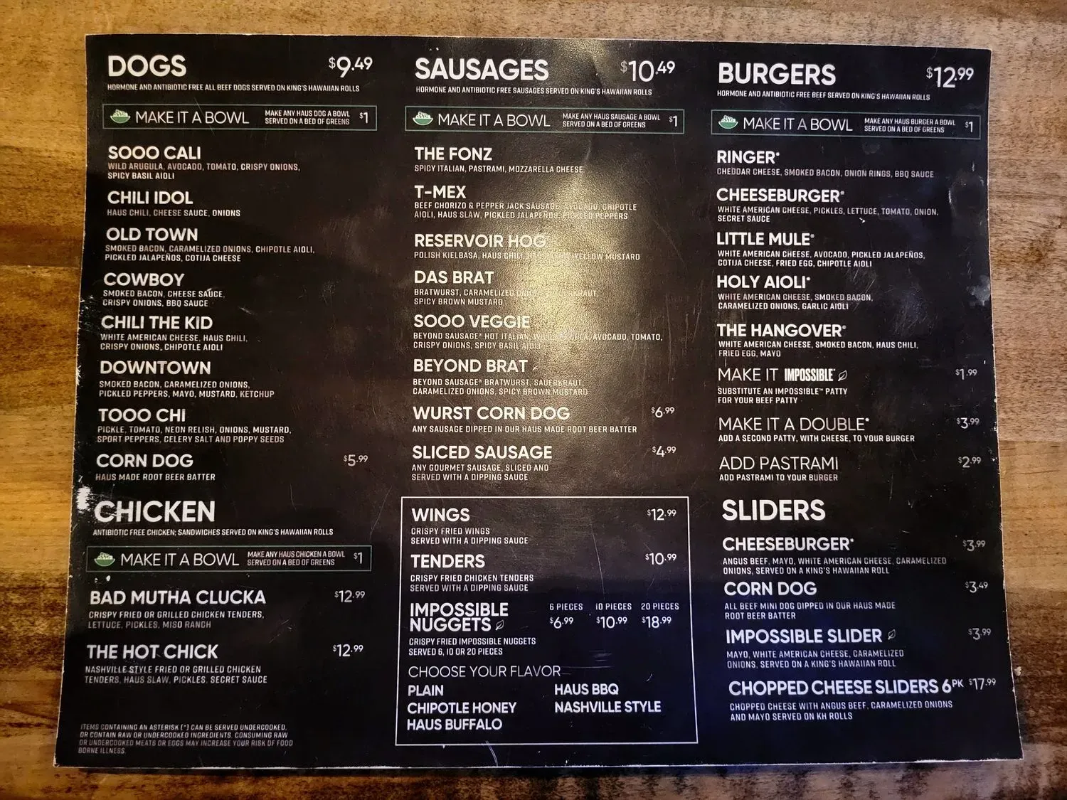 Menu 1