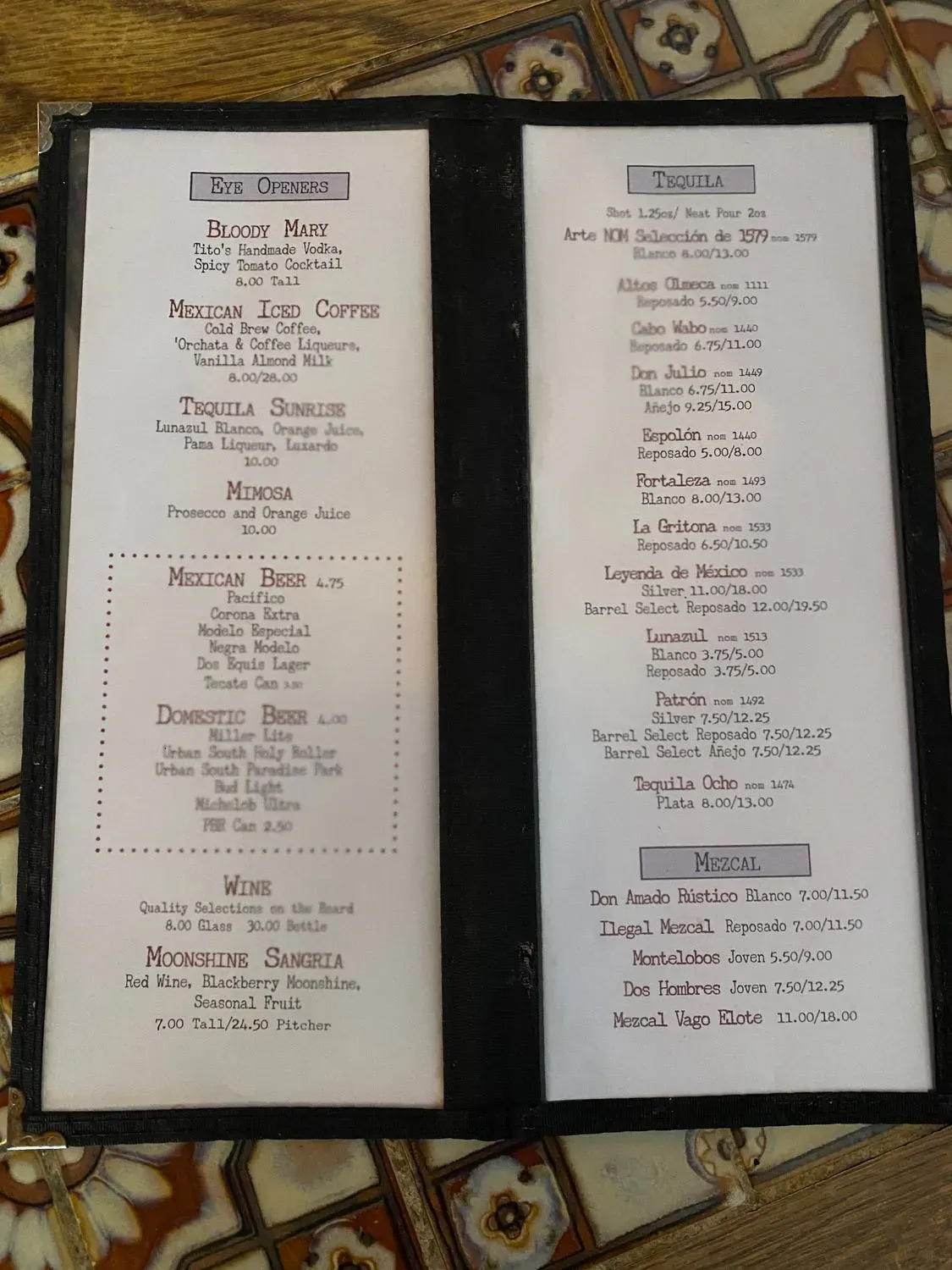 Menu 4