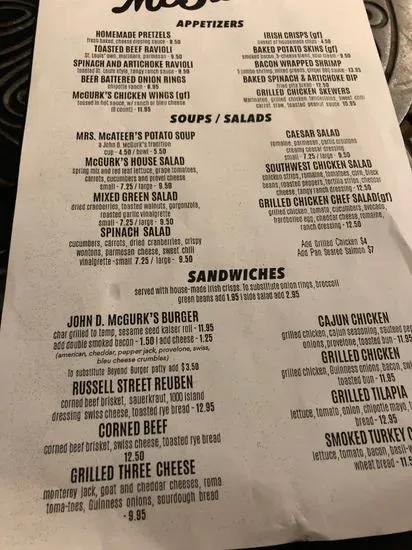 Menu 1