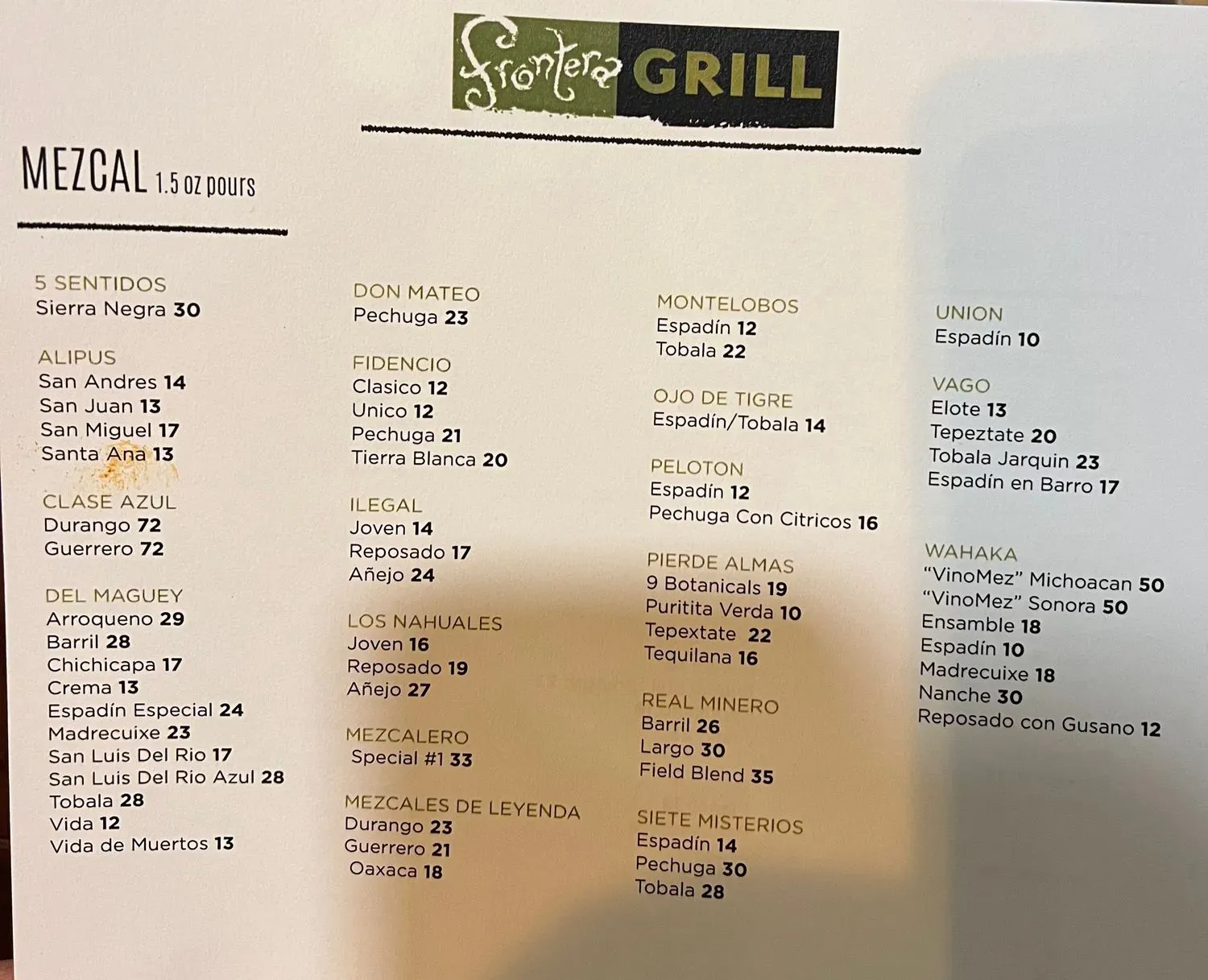 Menu 2