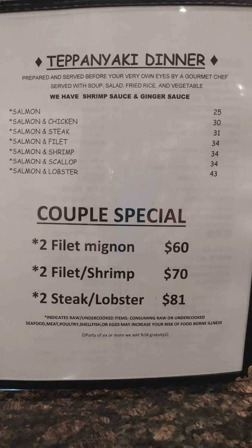 Menu 6