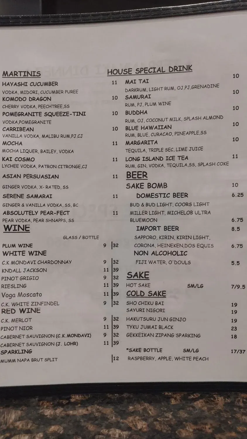 Menu 2