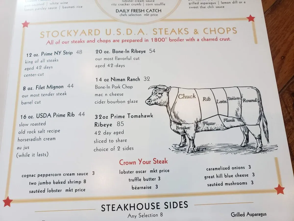 The Stockyard Menu | Brighton, MA | Checkle