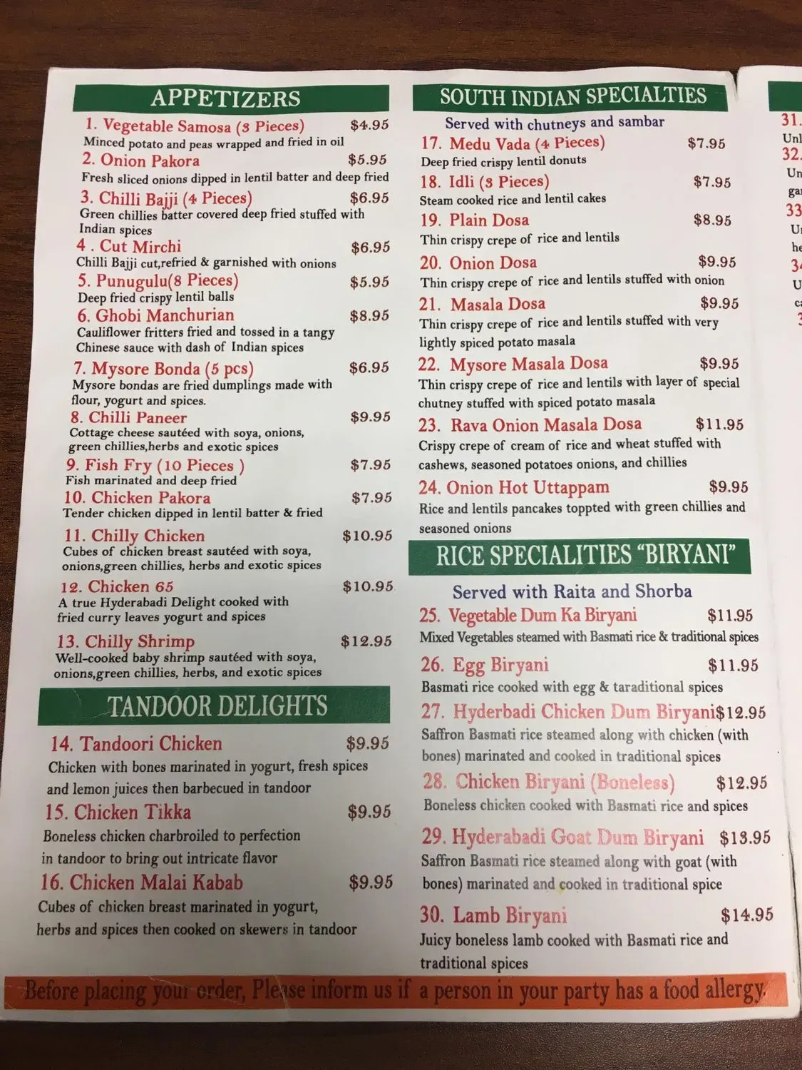 Menu 4